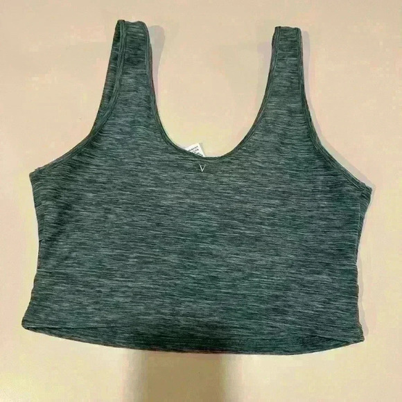 Victoria’s Secret cropped Tank Green Heathered Size Large - Picture 3 of 3